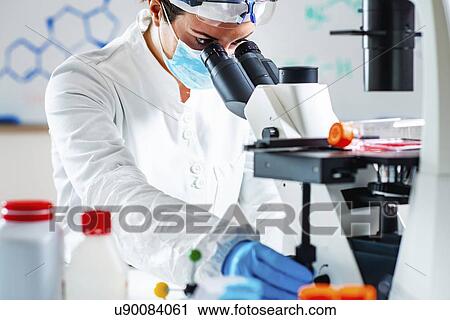 Stock Image - Scientific research. Fotosearch