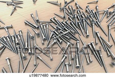 Stock Image - Screws, illustration. Fotosearch