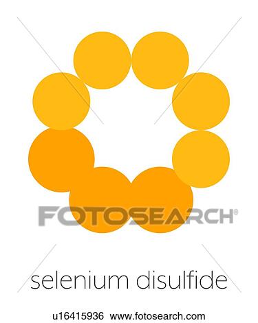 Stock Photograph - Selenium disulfide dandruff shampoo ingredient molecule. Fotosearch