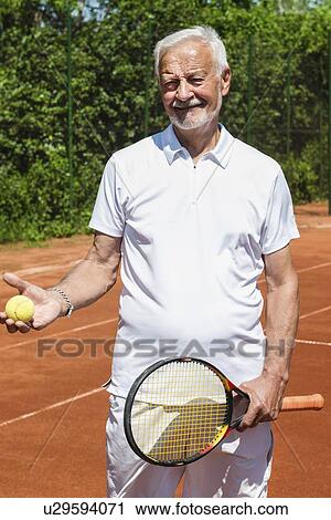 Senior tennis player View Large Photo Image Stock Image - Senior tennis player. Fotosearch