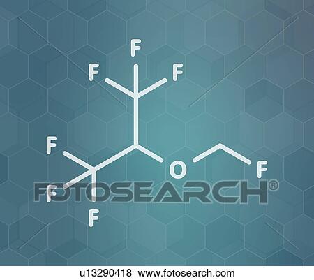 Sevoflurane inhalational anesthetic, molecular model View Large Photo Image Stock Photo - Sevoflurane inhalational anesthetic, molecular model. Fotosearch