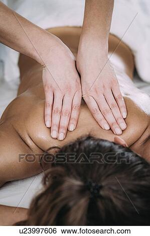Stock Photograph - Shoulder massage. Fotosearch