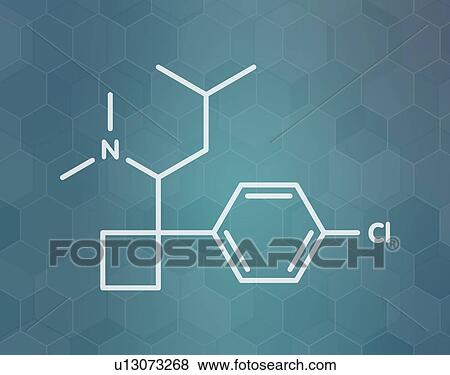 Stock Photo - Sibutramine obesity drug, molecular model. Fotosearch