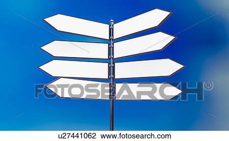 Stock Image - Signpost, illustration. Fotosearch