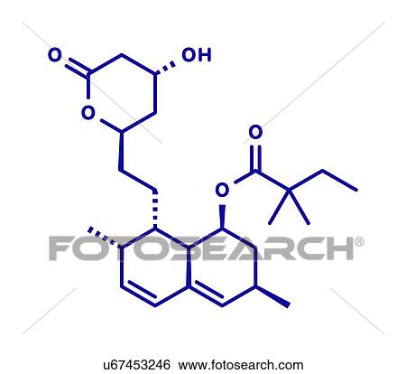 Simvastatin cholesterol lowering drug, molecular model View Large Photo Image Stock Photograph - Simvastatin cholesterol lowering drug, molecular model. Fotosearch