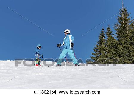 Ski lesson View Large Photo Image Picture - Ski lesson. Fotosearch