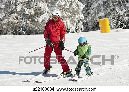 Picture - Ski lesson. Fotosearch