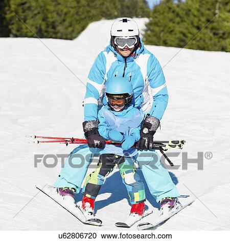 Stock Image - Ski lesson. Fotosearch