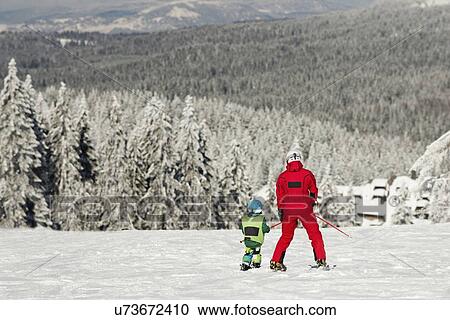 Stock Image - Ski lesson. Fotosearch