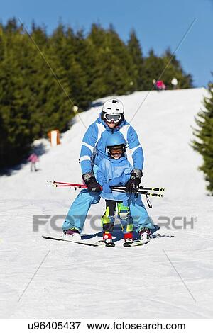 Stock Photo - Ski lesson. Fotosearch