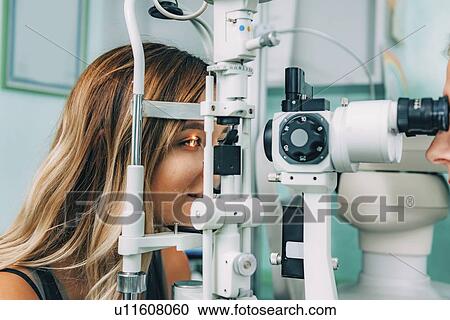 Slit lamp eye examination View Large Photo Image Stock Image - Slit lamp eye examination. Fotosearch