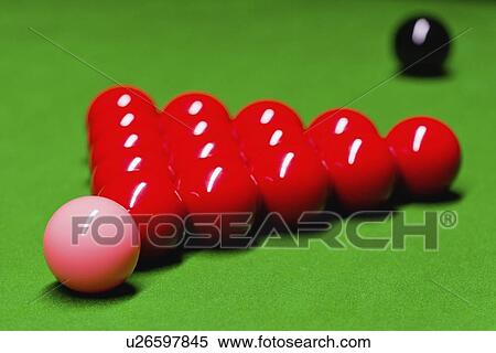 Snooker balls in starting position View Large Photo Image Stock Photography - Snooker balls in starting position. Fotosearch