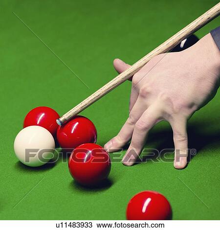 Stock Image - Snooker shot. Fotosearch