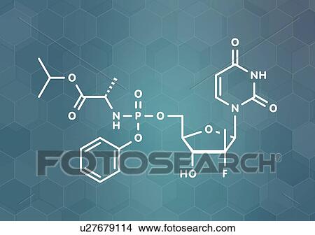 Sofosbuvir hepatitis C virus drug, molecular model View Large Photo Image Picture - Sofosbuvir hepatitis C virus drug, molecular model. Fotosearch