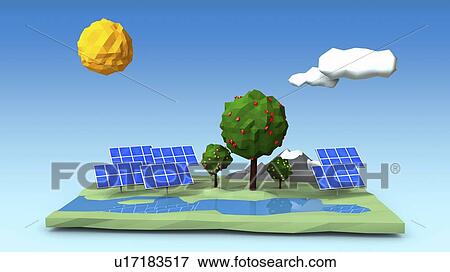 Solar farm, illustration View Large Photo Image Stock Photo - Solar farm, illustration. Fotosearch