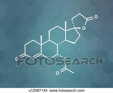 Spironolactone drug, molecular model View Large Photo Image Picture - Spironolactone drug, molecular model. Fotosearch
