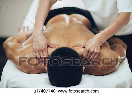 Stock Image - Sports massage. Fotosearch