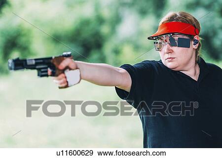 Sports pistol practice View Large Photo Image Stock Photo - Sports pistol practice. Fotosearch