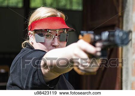 Sports pistol practice View Large Photo Image Stock Photo - Sports pistol practice. Fotosearch