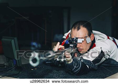 Picture - Sports rifle practice. Fotosearch