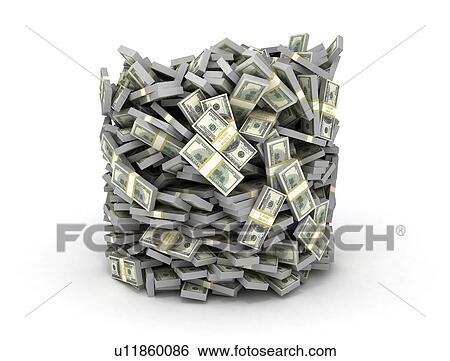 Stack of US dollars, illustration View Large Photo Image Stock Photograph - Stack of US dollars, illustration. Fotosearch