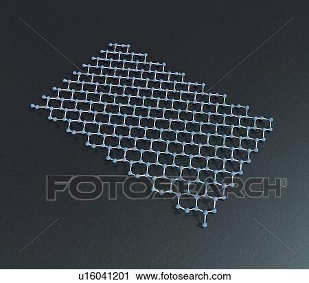 Stock Image - Stanene monolayer, molecular model. Fotosearch