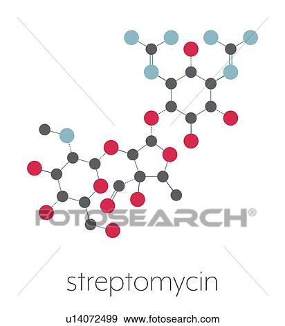 Stock Photo - Streptomycin tuberculosis antibiotic drug, molecular model. Fotosearch