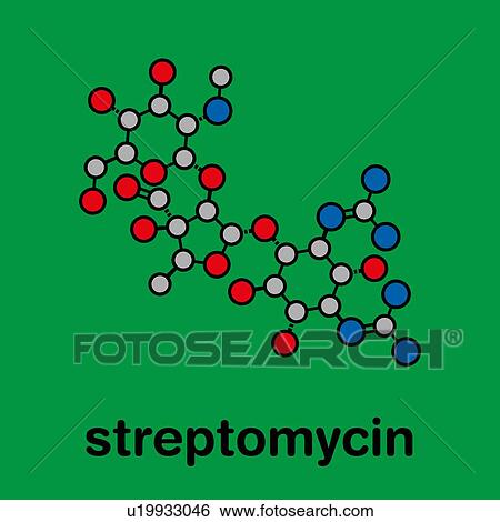 Stock Photograph - Streptomycin tuberculosis antibiotic drug, molecular model. Fotosearch