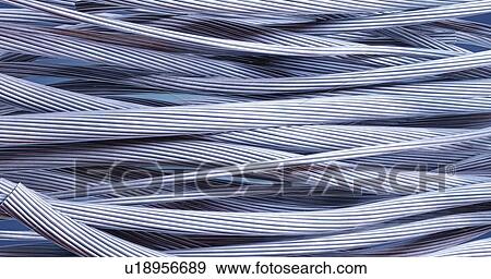 Stock Photo - Stripped aluminium cables, illustration. Fotosearch