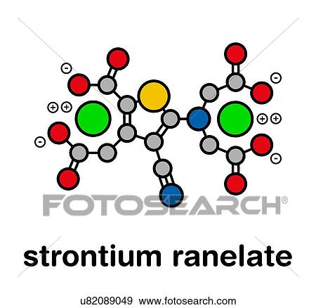 Strontium ranelate osteoporosis drug, molecular model View Large Photo Image Stock Photo - Strontium ranelate osteoporosis drug, molecular model. Fotosearch