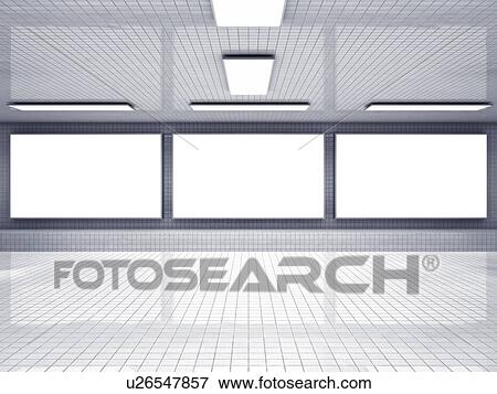 Stock Photo - Subway billboard, illustration. Fotosearch