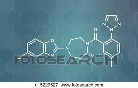 Stock Photo - Suvorexant insomnia drug, molecular model. Fotosearch