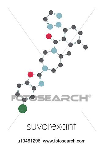 Stock Photograph - Suvorexant insomnia drug, molecular model. Fotosearch