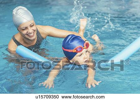 Swimming lesson View Large Photo Image Stock Image - Swimming lesson. Fotosearch