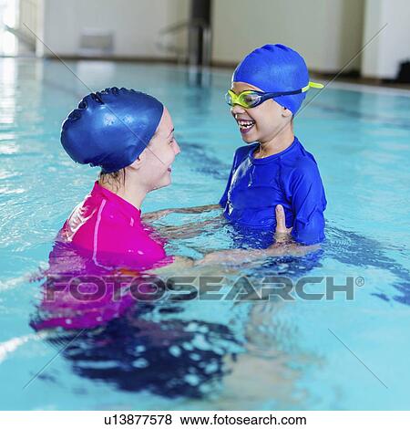 Swimming lesson View Large Photo Image Stock Photo - Swimming lesson. Fotosearch