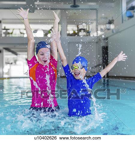 Swimming lesson View Large Photo Image Stock Photograph - Swimming lesson. Fotosearch