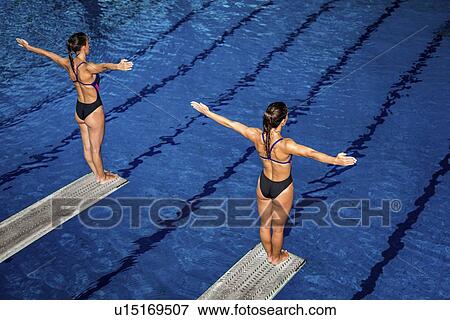 Synchronised diving View Large Photo Image Stock Photo - Synchronised diving. Fotosearch