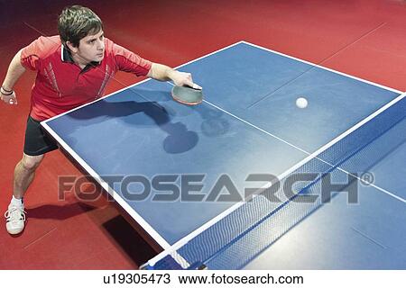 Stock Image - Table tennis match. Fotosearch