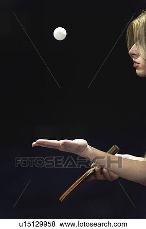 Stock Photo - Table tennis serve. Fotosearch