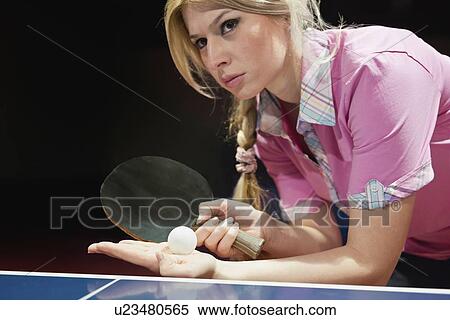 Stock Photography - Table tennis serve. Fotosearch