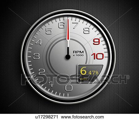 Stock Image - Tachometer, illustration. Fotosearch