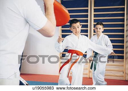 Stock Image - Tae kwon do training. Fotosearch