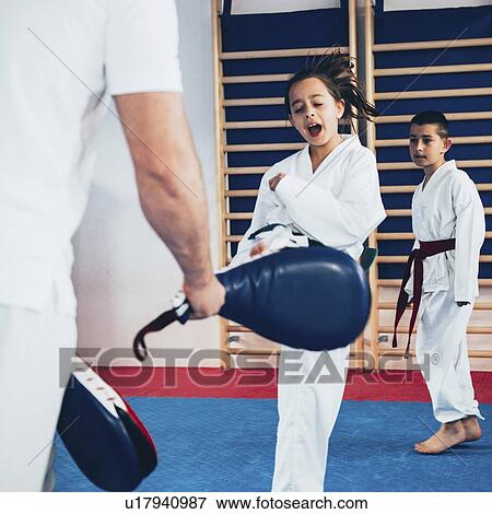 Tae kwon do training View Large Photo Image Stock Photo - Tae kwon do training. Fotosearch