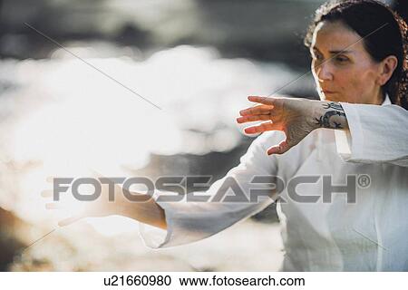 Tai Chi practice View Large Photo Image Stock Image - Tai Chi practice. Fotosearch