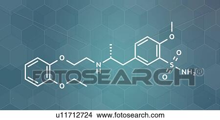 Tamsulosin benign prostatic hyperplasia drug molecule View Large Photo Image Picture - Tamsulosin benign prostatic hyperplasia drug molecule. Fotosearch