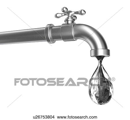 Picture - Tap water, illustration. Fotosearch