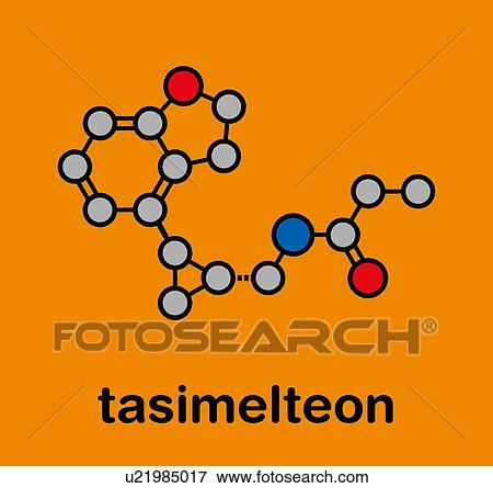 Stock Photo - Tasimelteon sleep disorder drug, molecular model. Fotosearch