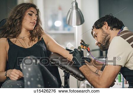 Stock Photograph - Tattoo studio. Fotosearch