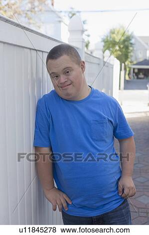 Stock Photo - Teen with Down Syndrome. Fotosearch