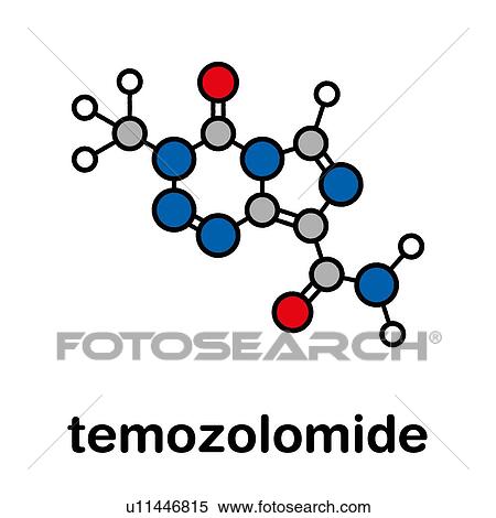 Stock Photography - Temozolomide chemotherapy drug, molecular model. Fotosearch